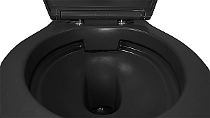 Унитаз подвесной Azario Keras AZ-99046B черный матовый, безободковый, с крышкой микролифт купить в интернет-магазине Sanbest