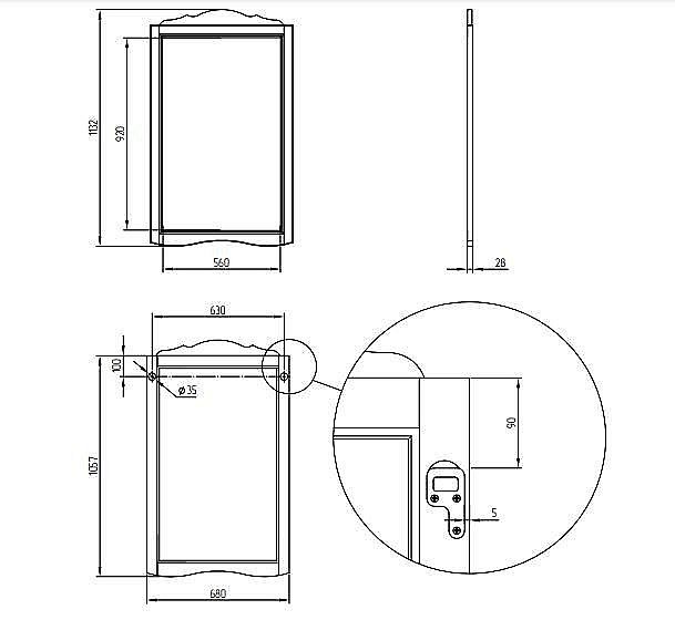 Зеркало Migliore Bella 68 Decape Sabbia в ванную от интернет-магазине сантехники Sanbest