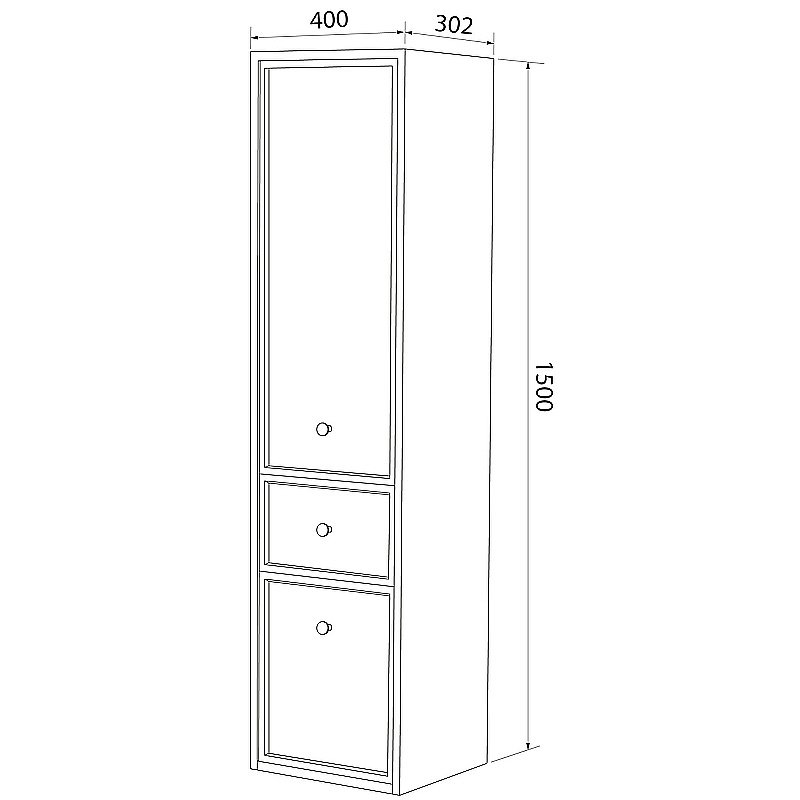 Пенал Iddis Torr 40 TOR40W0i97 белый матовый для ванной в интернет-магазине сантехники Sanbest