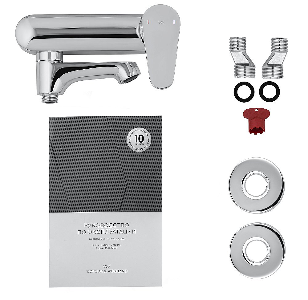 Смеситель для ванны WONZON & WOGHAND BALANCE WW-053101-CR хром купить в интернет-магазине сантехники Sanbest