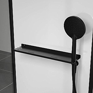 Душевой уголок Black&White GALAXY 8021000 90x90 стекло прозрачное/профиль черный матовый купить в интернет-магазине Sanbest