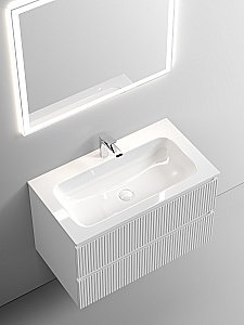 Тумба с раковиной Sancos SNOB T SNT80W 80 Bianco для ванной в интернет-магазине Sanbest