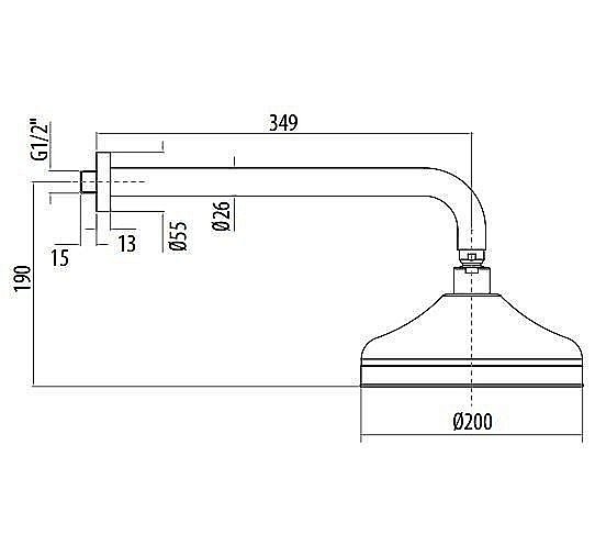 Верхний душ Gattoni Programma Doccia SFPCL20C0cr 20 хром купить в интернет-магазине сантехники Sanbest