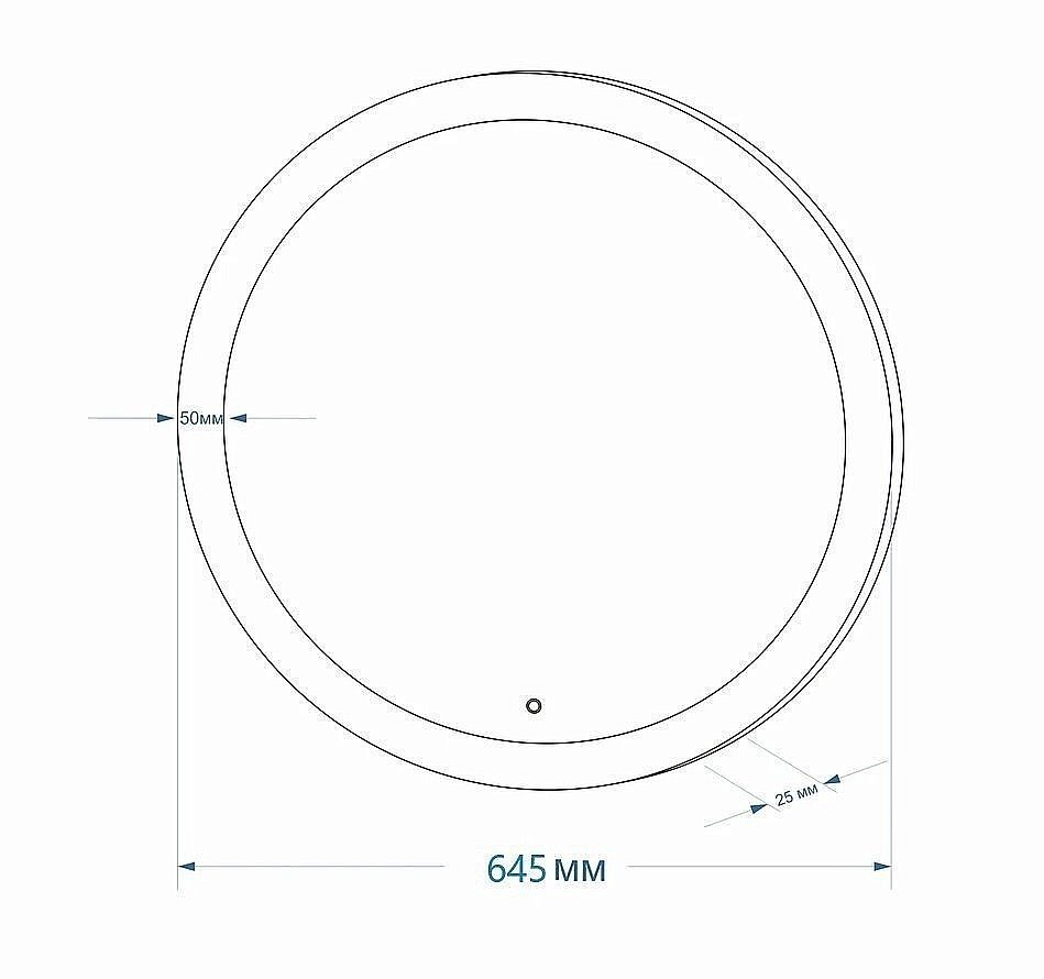 Зеркало Континент Rinaldi ЗЛП493 64,5x64,5 в ванную от интернет-магазине сантехники Sanbest