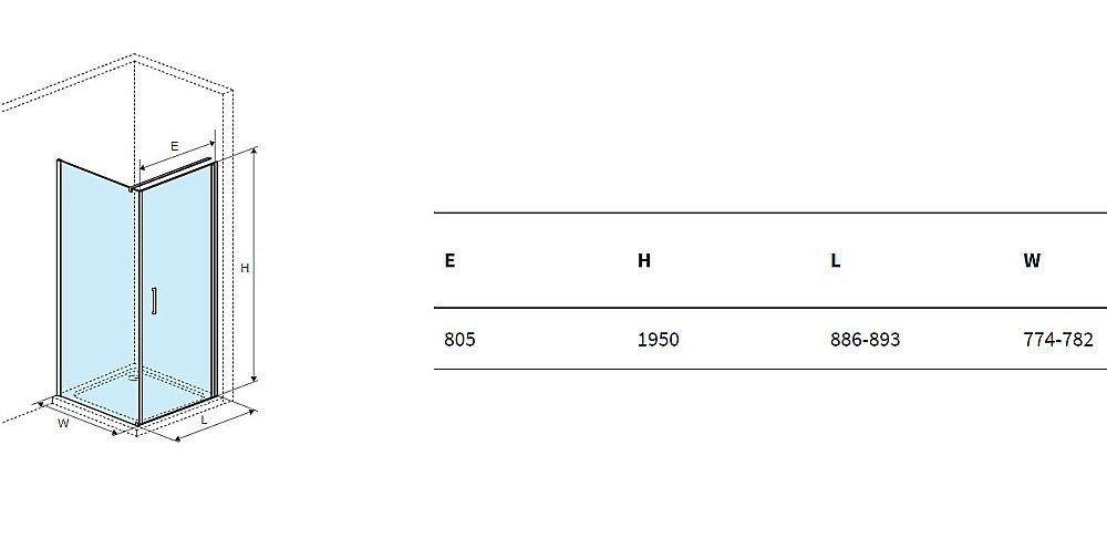 Душевой уголок Excellent Mazo 90х80 стекло прозрачное/профиль хром купить в интернет-магазине Sanbest