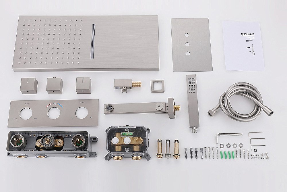 Душевая система Abber Daheim AF8253SP сатин купить в интернет-магазине сантехники Sanbest