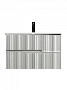 Тумба с раковиной Cezares DUET-N-1200-2C-SO-GPR-P+CZR-8073-120-1-2 Серая жемчужная для ванной в интернет-магазине Sanbest