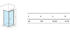 Душевой уголок Excellent Mazo 90х80 стекло прозрачное/профиль хром купить в интернет-магазине Sanbest