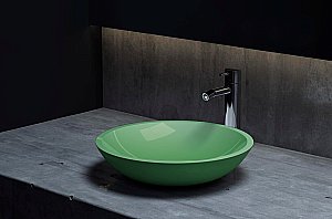 Раковина накладная Salini CALLISTA 05 1101205SMF 37 из искусственного камня S-Stone, матовая, цвет по RAL полностью купить в интернет-магазине Sanbest