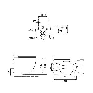 Унитаз подвесной Vincea Globo VT1-14STMC безободковый, смыв торнадо, с крышкой микролифт, капучино матовый купить в интернет-магазине Sanbest