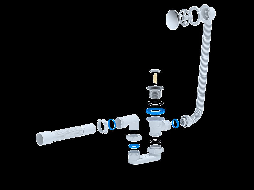 Слив-перелив для ванны Ани Пласт EC055 купить в интернет-магазине сантехники Sanbest