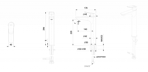 Смеситель для раковины Bravat Rhein F1429564BW-A-ENG купить в интернет-магазине сантехники Sanbest