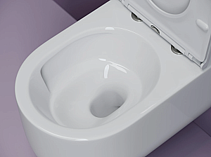 Унитаз подвесной Ceramica Nova Alice CN4017T белый, безободковый, с крышкой микролифт, слив торнадо купить в интернет-магазине Sanbest