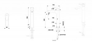 Смеситель для раковины Bravat Rhein F1429564BW-A-ENG купить в интернет-магазине сантехники Sanbest