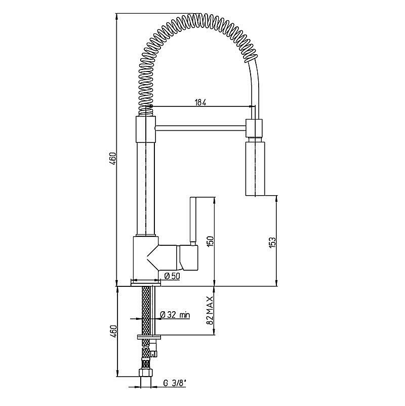 Смеситель для кухни PAINI Cox 78CR557PEKM хром купить в интернет-магазине сантехники Sanbest