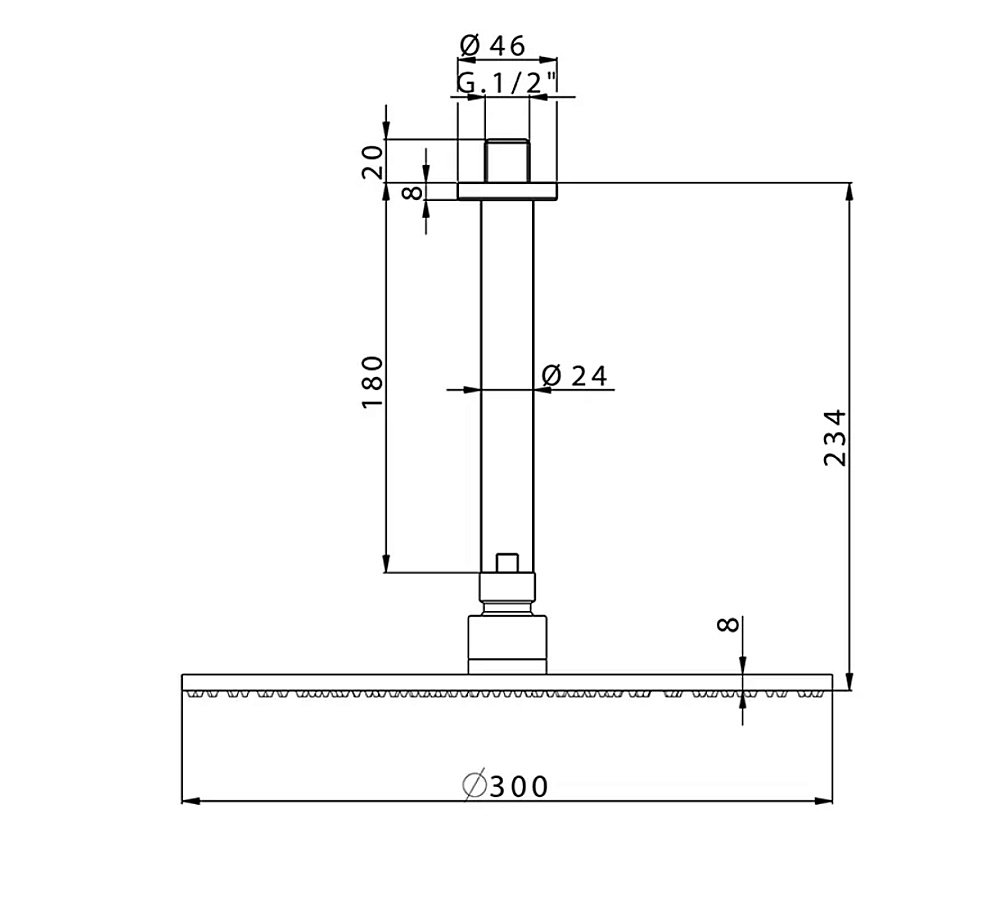 Верхний душ Cisal Shower DS01370021 купить в интернет-магазине сантехники Sanbest