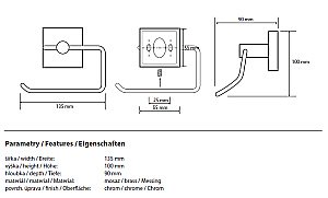 Держатель для туалетной бумаги Bemeta Beta 132112042 купить в интернет-магазине сантехники Sanbest