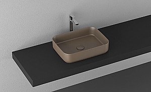 Раковина ISVEA Infinity 50 10NF65050SV-2H коричневый матовый купить в интернет-магазине Sanbest