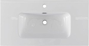 Тумба с раковиной Aquanet Вега 90 344124+284029 белая глянцевая для ванной в интернет-магазине Sanbest