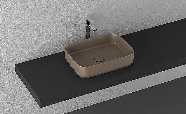 Раковина ISVEA Infinity 50 10NF65050SV-2H коричневый матовый купить в интернет-магазине Sanbest