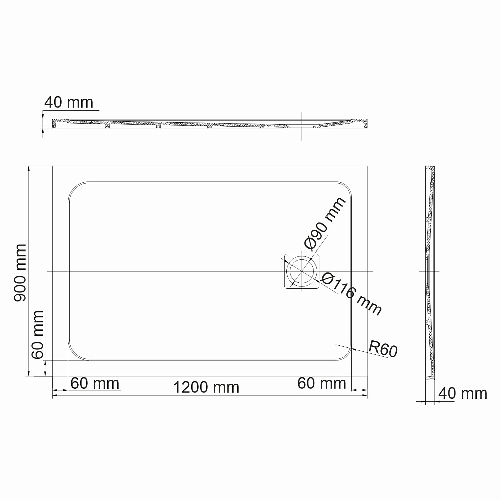 Душевой поддон WasserKRAFT Neime 19T07 купить в интернет-магазине Sanbest