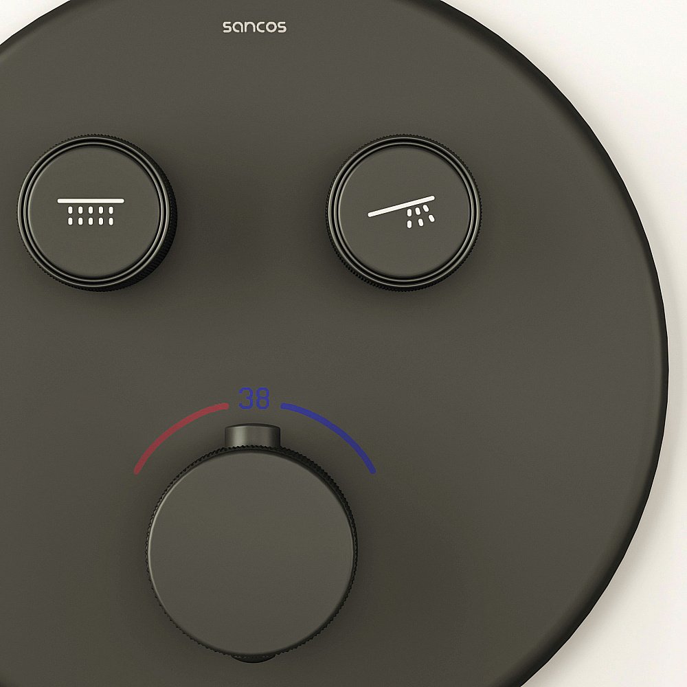 Душевая система Sancos Space SC3006MB черная матовая купить в интернет-магазине сантехники Sanbest