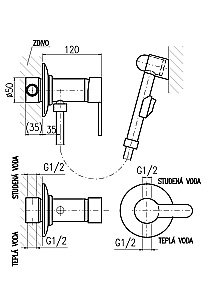 Гигиенический душ RAV-Slezak ZAMBEZI ZA047 хром купить в интернет-магазине сантехники Sanbest