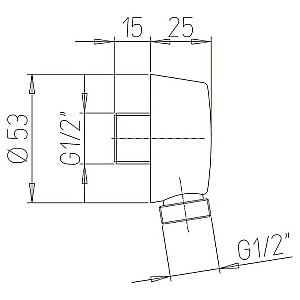 Подключение для шланга PAINI 50YO503P черный купить в интернет-магазине сантехники Sanbest