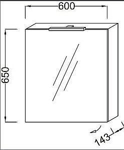 Зеркальный шкаф Jacob Delafon ODEON UP EB795 60 купить в интернет-магазине сантехники Sanbest