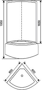 Душевая кабина Arcus Style S-20 80x80 купить в интернет-магазине Sanbest