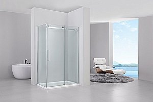 Душевой уголок Black&White Stellar Wind 2088010 80х100 стекло прозрачное/профиль хром купить в интернет-магазине Sanbest