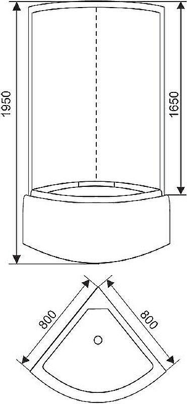 Душевая кабина Arcus Style S-20 80x80 купить в интернет-магазине Sanbest