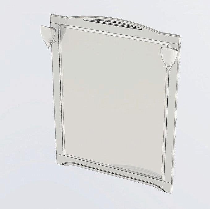 Зеркало Aquanet Луис 90 белое в ванную от интернет-магазине сантехники Sanbest