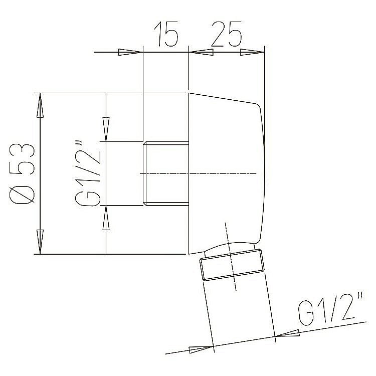 Подключение для шланга PAINI 50YO503P черный купить в интернет-магазине сантехники Sanbest