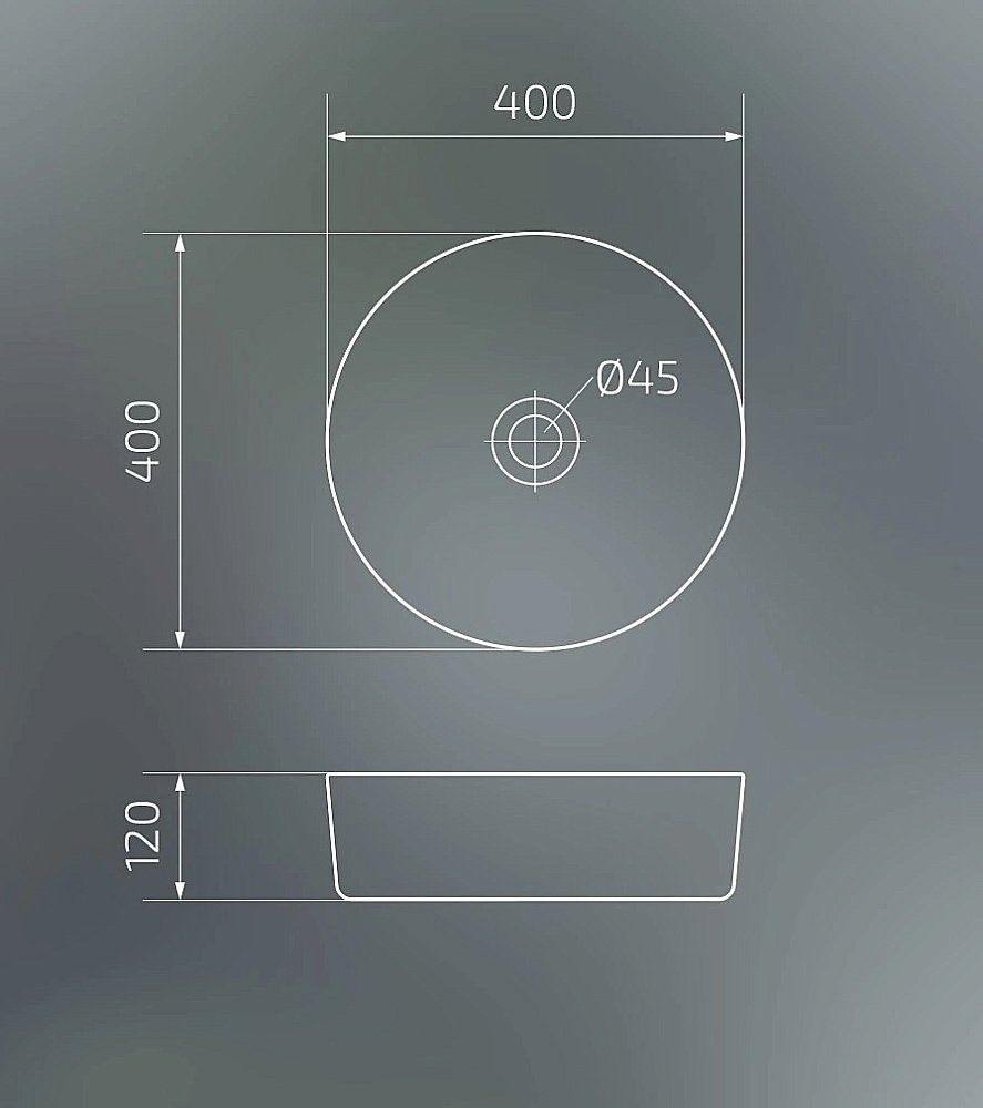 Раковина накладная Gid Esfera 40 N9423 51143 белая купить в интернет-магазине Sanbest