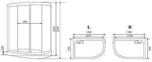 Душевая кабина Timo Standart T-1102 P Правая купить в интернет-магазине Sanbest