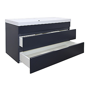 Тумба с раковиной Azario Эстима 100/2 CS00094586 графит для ванной в интернет-магазине Sanbest