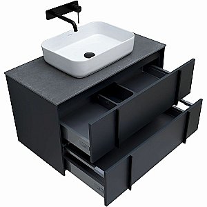 Тумба с раковиной Allen Brau Reality 90 1.32006.AM антрацит матовый для ванной в интернет-магазине Sanbest