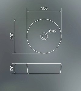 Раковина накладная Gid Esfera 40 N9423 51143 белая купить в интернет-магазине Sanbest