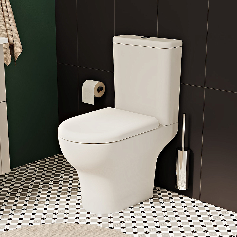 Унитаз-компакт VitrA Zentrum 9012B003-7209 с бачком, с сиденьем микролифт, белый купить в интернет-магазине Sanbest