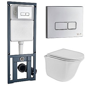 Унитаз с инсталляцией WeltWasser MARBERG 410 + TELBACH 004 GL-WT + MAR 410 SE купить в интернет-магазине Sanbest