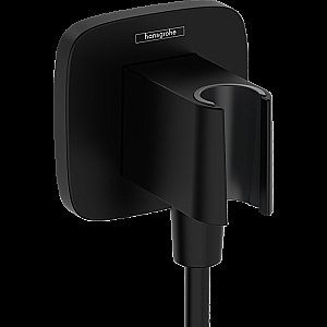 Подключение для шланга Hansgrohe Fixfit Porter Q 26887670 черный матовый купить в интернет-магазине сантехники Sanbest