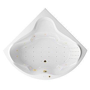 Ванна акриловая Excellent Konsul NANO WAEX.KON15.NANO.GL 150х150 белая с гидромассажем купить в интернет-магазине Sanbest