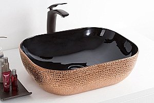 Раковина накладная Gid 50 D1302H024 53308 черная, медь купить в интернет-магазине Sanbest