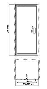 Душевая дверь WasserKRAFT Salm 27I04 90 купить в интернет-магазине Sanbest