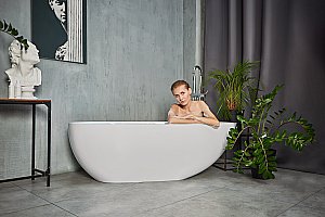 Ванна из искусственного камня Marmo Bagno Венеция 170х84 MB-VN170-85 белая купить в интернет-магазине Sanbest