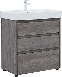 Тумба с раковиной Aquanet Nova Lite 302473 75 дуб рошелье для ванной в интернет-магазине Sanbest