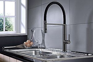 Смеситель для кухни Vincea VKF-114GM вороненая сталь купить в интернет-магазине сантехники Sanbest