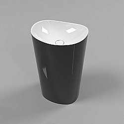 Раковина напольная WhiteCross Stella 50 0707.050040.10100 черная, белая купить в интернет-магазине Sanbest