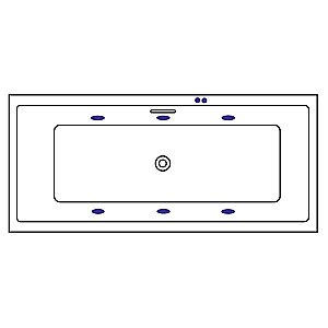 Ванна акриловая EXCELLENT Heaven Slim SOFT WAEX.HEV18S.SOFT.CR 180x80белая с гидромассажем купить в интернет-магазине Sanbest